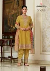 Sneha By Rangoon Ho Embroidery Flair Kurti With Bottom Dupatta
